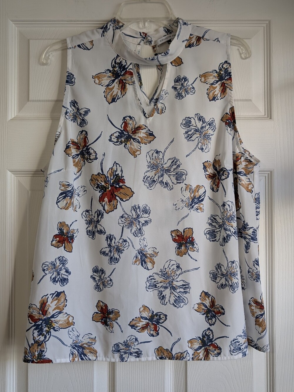 Collective Concepts Floral Sleeveless Blouse Size XL
